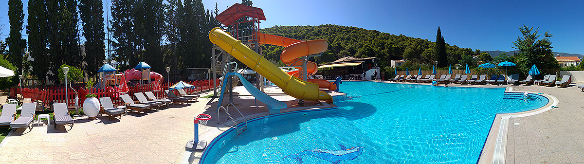 panoramic view of our pool